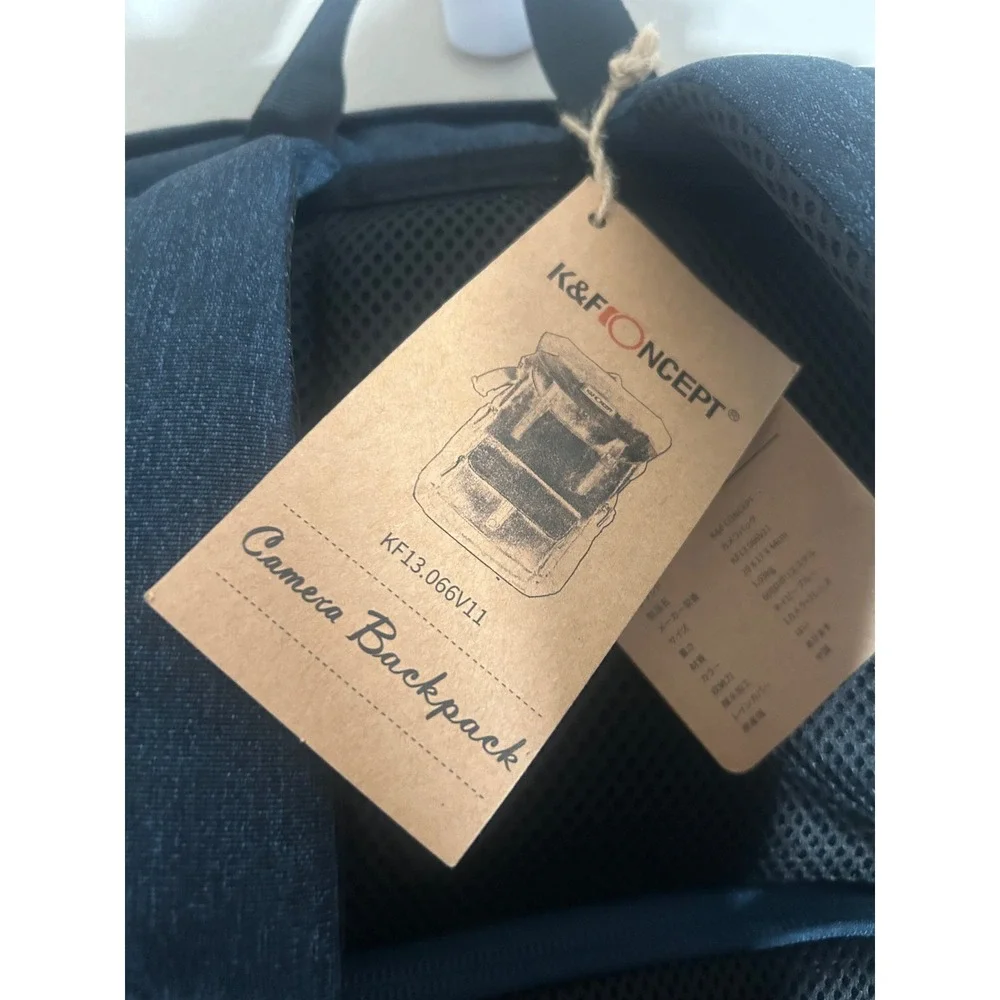 K&F‎ Concept Camera Backpack Navy Blue Brown KF13.066V11 Photography Bag NWT